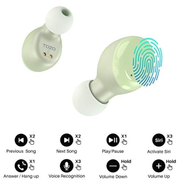 TOZO T6 Wireless Earbuds with Touch Control and Waterproof