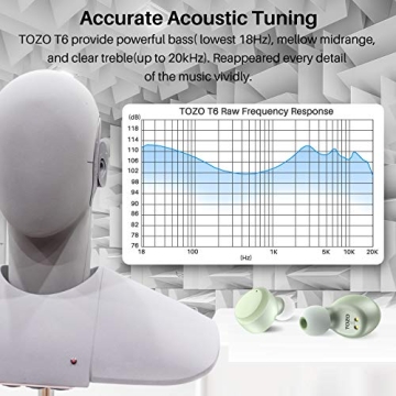 TOZO T6 Wireless Earbuds with Touch Control and Waterproof