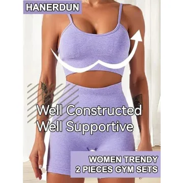 HANERDUN Women's Yoga 2 Piece Outfit - Stylish & Comfy Set