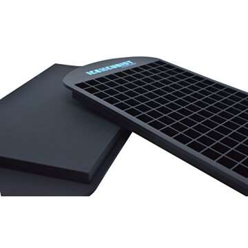 Mix Master Silicone Micro Cube Tray - Micro Mini ⅜ Inch Ice Cube Tray Mold 160 Nugget Cubes - 2 Tray Pack, BPA Free