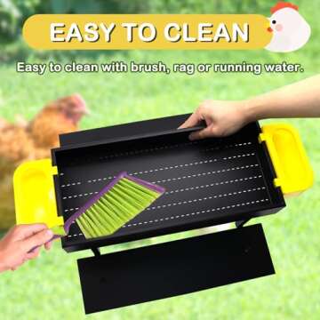 Beyoogeem Metal Chicken Picnic Table Feeder for Poultry