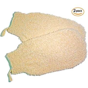 Natural Vegetable Fiber Exfoliating Mitts for Healthy Skin