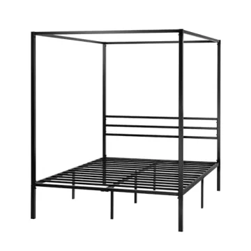 ikalido Queen Size Metal Canopy Bed Frame for Elegant Bedrooms