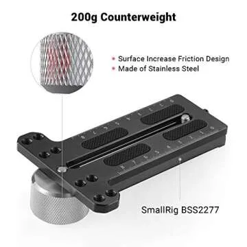 SMALLRIG Removable Counterweight 200g for DJI Ronin S/RS 2, SC/RSC 2 and Zhiyun Gimbal Stabilizers - AAW2285