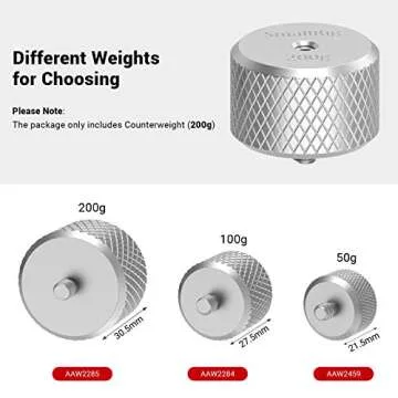 SMALLRIG Removable Counterweight 200g for DJI Ronin S/RS 2, SC/RSC 2 and Zhiyun Gimbal Stabilizers - AAW2285