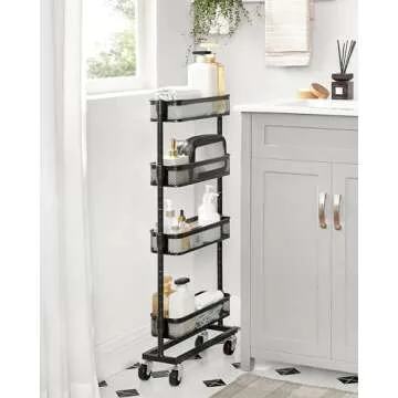 SONGMICS Slim Storage Cart for Stylish Home Organization