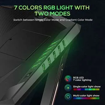 EUREKA ERGONOMIC Gaming Desk with LED Lights