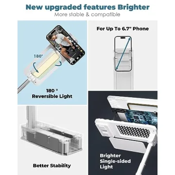Viozon Extendable Selfie Phone Stand with LED Light 360° Rotation