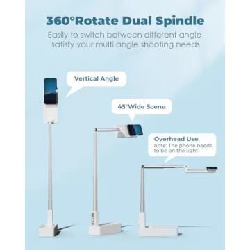 Viozon Extendable Selfie Phone Stand with LED Light 360° Rotation