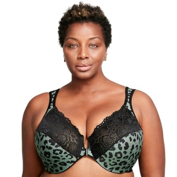 Glamorise Wonderwire Front-Closure Bra for Curvy Women