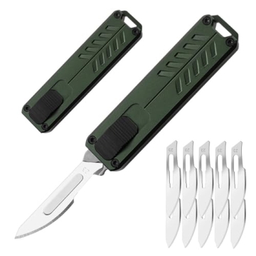Caressolove Automatic Utility Knife - EDC Retractable with 10 Blades