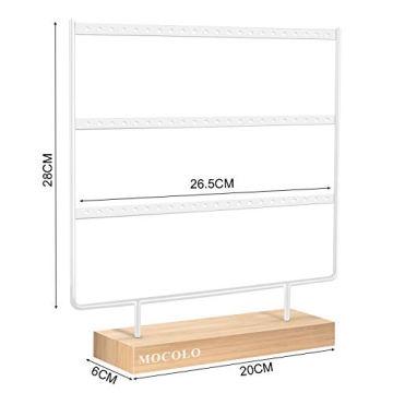 Mocolo Earring Organizer Stand Display 33 Pairs Elegantly
