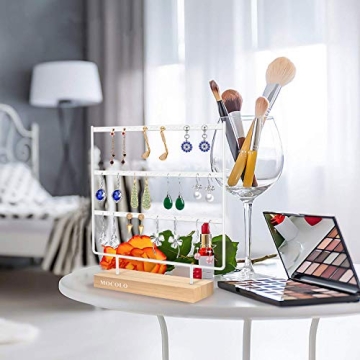 Mocolo Earring Organizer Stand Display 33 Pairs Elegantly