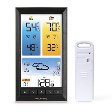 AcuRite Home Weather Station with Vertical Full-Color Display, Wireless Outdoor Thermometer for Indo...