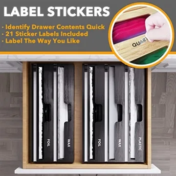 SpaceAid WrapNeat 2 in 1 Organizer for Kitchen Storage