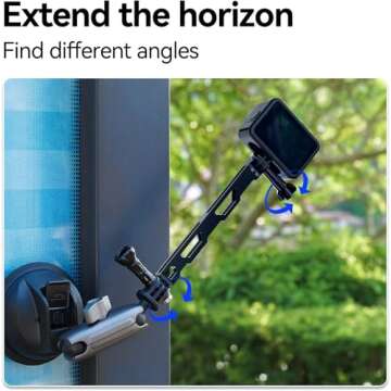 TELESIN Bike Motorcycle Handlebar Clamp Mount + Extension Rod + Phone Holder Accessories Bundle Kit, 360 Holder Clip Attachment Mounting for GoPro Max Hero13 12 Insta 360 Ace Pro2 DJI Action Accessory