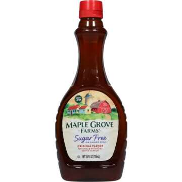Maple Grove Farms Syrup, Sugar Free, 24 Ounce