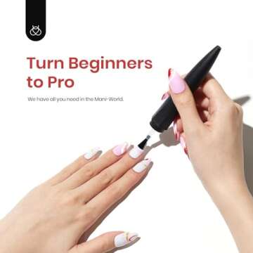 Beetles Gel Nail Polish Kit with U V Light Starter Kit, Black Red White Pink Shimmer Gel Polish Set, Base Gel Top Coat Glitter Gel Nail Kits Home DIY Manicure Light Gel Nail Polish Gifts for Women