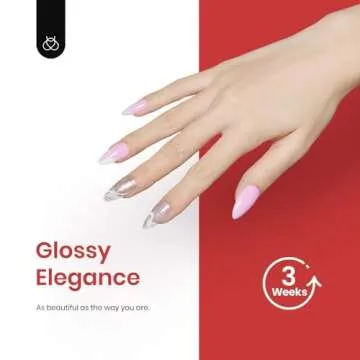 Beetles Gel Nail Polish Kit with U V Light Starter Kit, Black Red White Pink Shimmer Gel Polish Set, Base Gel Top Coat Glitter Gel Nail Kits Home DIY Manicure Light Gel Nail Polish Gifts for Women