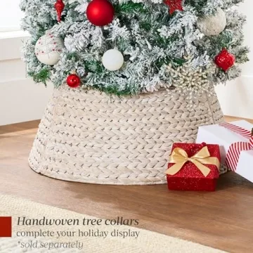 Elegant Flocked Pencil Christmas Tree with Lights