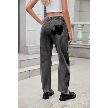 Stylish LifeShe Women's Wide Leg Baggy Jeans for All Occasions