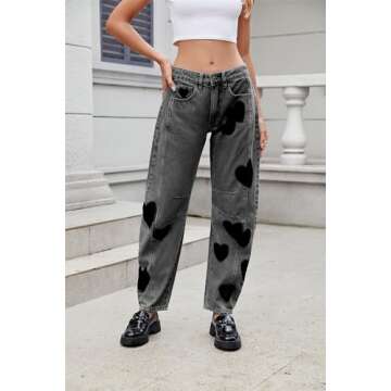 Stylish LifeShe Women's Wide Leg Baggy Jeans for All Occasions