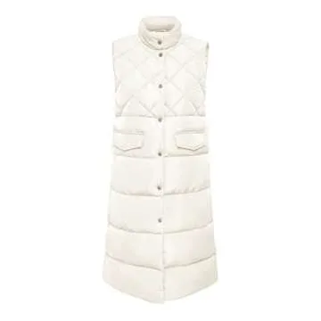 Tankaneo Women's Long Puffer Vest Sleeveless Jacket Outerwear