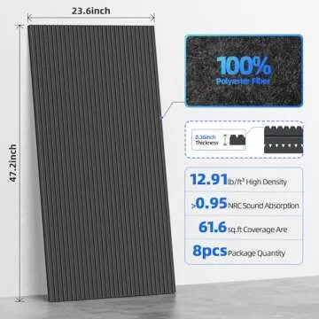 High Density Sound Proof Foam Panels for Walls