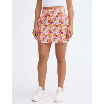 THE GYM PEOPLE Women's Golf Skort Tennis High Waist Lightweight Athletic Casual Skirts Built-in Shor...