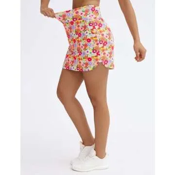 THE GYM PEOPLE Women's Golf Skort Tennis High Waist Lightweight Athletic Casual Skirts Built-in Shorts with 4 Pockets