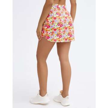 THE GYM PEOPLE Women's Golf Skort Tennis High Waist Lightweight Athletic Casual Skirts Built-in Shorts with 4 Pockets