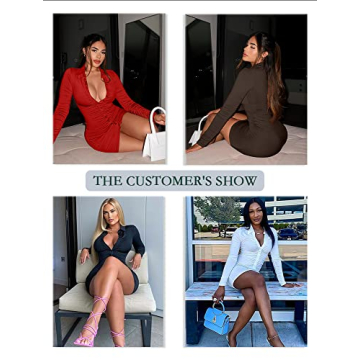 DAAWENXI Women's Sexy Long Sleeve Mini Dress for All Occasions