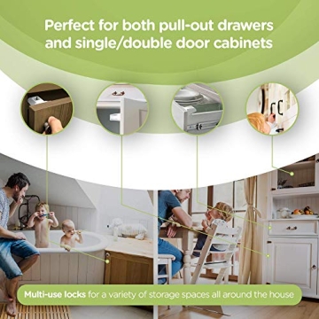 SKYLA HOMES Magnetic Cabinet Locks for Ultimate Child Safety