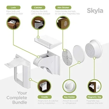 SKYLA HOMES Magnetic Cabinet Locks for Ultimate Child Safety
