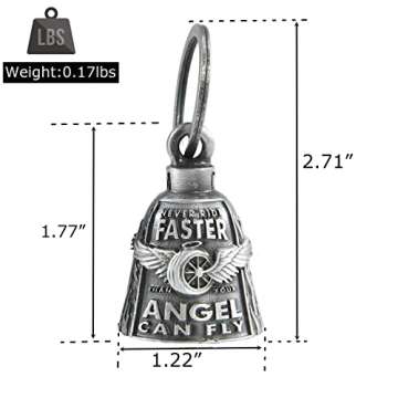Unique Motorcycle Bells for Bikers Guardian Angel Gremlin Luck Charm Keychain