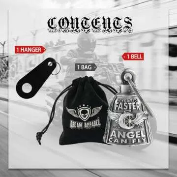 Motorcycle Bells for Bikers Guardian Angel Gremlin Luck Charm