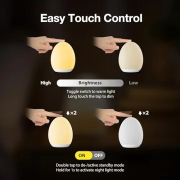 Adorable Egg Night Light with 7 RGB Colors & Timer