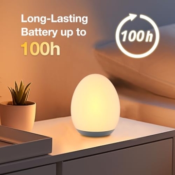 Adorable Egg Night Light with 7 RGB Colors & Timer