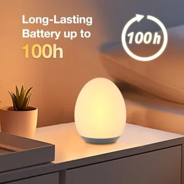 Adorable Egg Night Light with 7 RGB Colors & Timer