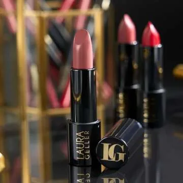 LAURA GELLER NEW YORK Modern Classic Duo - Mauve Majesty Lipstick + Major Mauve Lip Liner - Ultra-Rich Color - Luxurious and Lightweight - Cream Finish