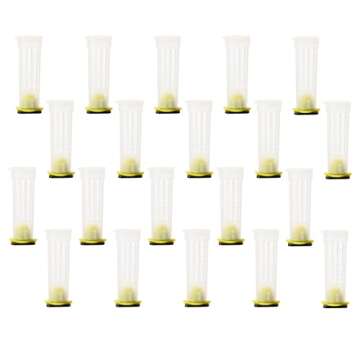 balacoo Queen Cage Queen Cell Protectors Multi Tool 20pcs Beekeeping Hair Roller Cages Holder Marker Marking Bottles Beekeeper Tools Devices