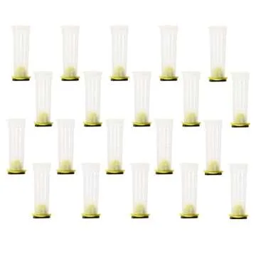 balacoo Queen Cage Queen Cell Protectors Multi Tool 20pcs Beekeeping Hair Roller Cages Holder Marker Marking Bottles Beekeeper Tools Devices