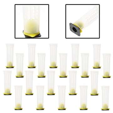 balacoo Queen Cage Queen Cell Protectors Multi Tool 20pcs Beekeeping Hair Roller Cages Holder Marker Marking Bottles Beekeeper Tools Devices