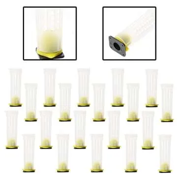 balacoo Queen Cage Queen Cell Protectors Multi Tool 20pcs Beekeeping Hair Roller Cages Holder Marker Marking Bottles Beekeeper Tools Devices