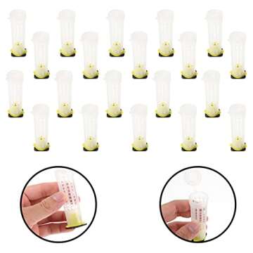 balacoo Queen Cage Queen Cell Protectors Multi Tool 20pcs Beekeeping Hair Roller Cages Holder Marker Marking Bottles Beekeeper Tools Devices