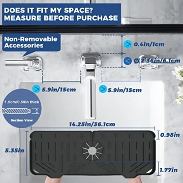 Silicone Faucet Mat for Catching Drips & Wet Sponges
