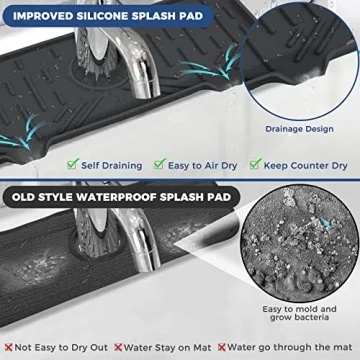 Silicone Faucet Mat for Catching Drips & Wet Sponges