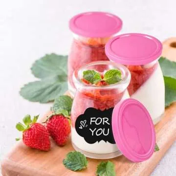 Mailatime Overnight Oats Containers with Lids,2 Pack Glass Mason Jars for Overnight Oats,16 oz Large Capacity Glass Storage Jars for Milk, Cereal, Fruit, Yogurt