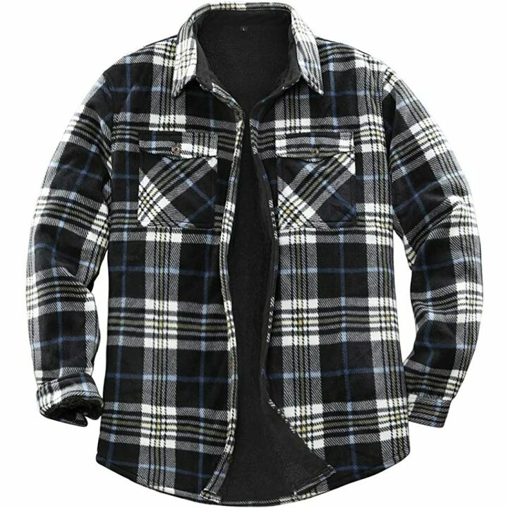 Men's Sherpa Lined Flannel Jacket for Ultimate Comfort
