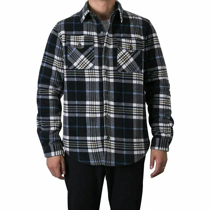 Men's Sherpa Lined Flannel Jacket for Ultimate Comfort